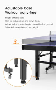 12/16/18/25MM Tennis Table with Wheels Portable Professional Outdoor Indoor Foldable and Removable Singles Practice Tennis Table