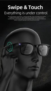 AI Smart Camera Glasses 6K HD 800W pixel Shooting Camera Photo Video Voice Call Translation Waterproof Bluetooth AI Glasses
