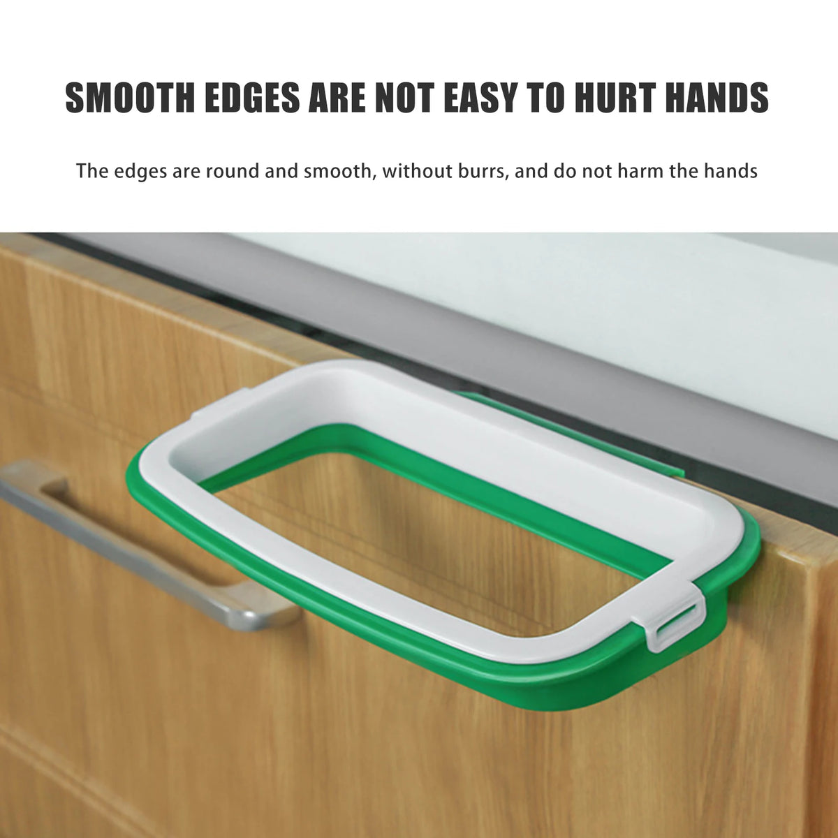 Kitchen Under Sink Garbage Bag Holder Trash Bag Rack Garbage Container Cabinet Door Mount Hooks for Trash Bags Cleaning Cloths