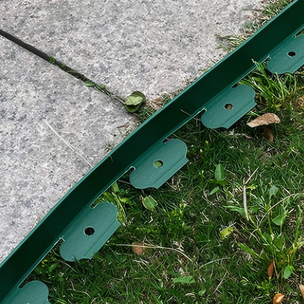 10M Landscape Edging Kit Fixed Garden Barrier Lawn Grass Plastic Edging Border Edging Garden Edging Coil for Lawn Yard Pathway