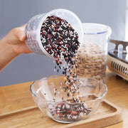1pc Sealed Storage Box Transparent Kitchen Food Grain Organizer Storage Tank Plastic Large capacity Moisture-proof Sealed Jars