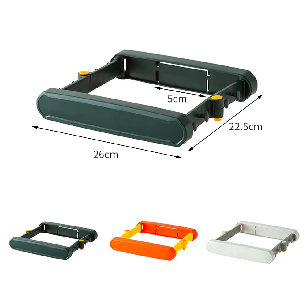 Kitchen Trash Rack Portable Cabinet Door Garbage Bags Holder Plastic Closet Garbage Storage Holder Kitchen Organizer Dish Rack