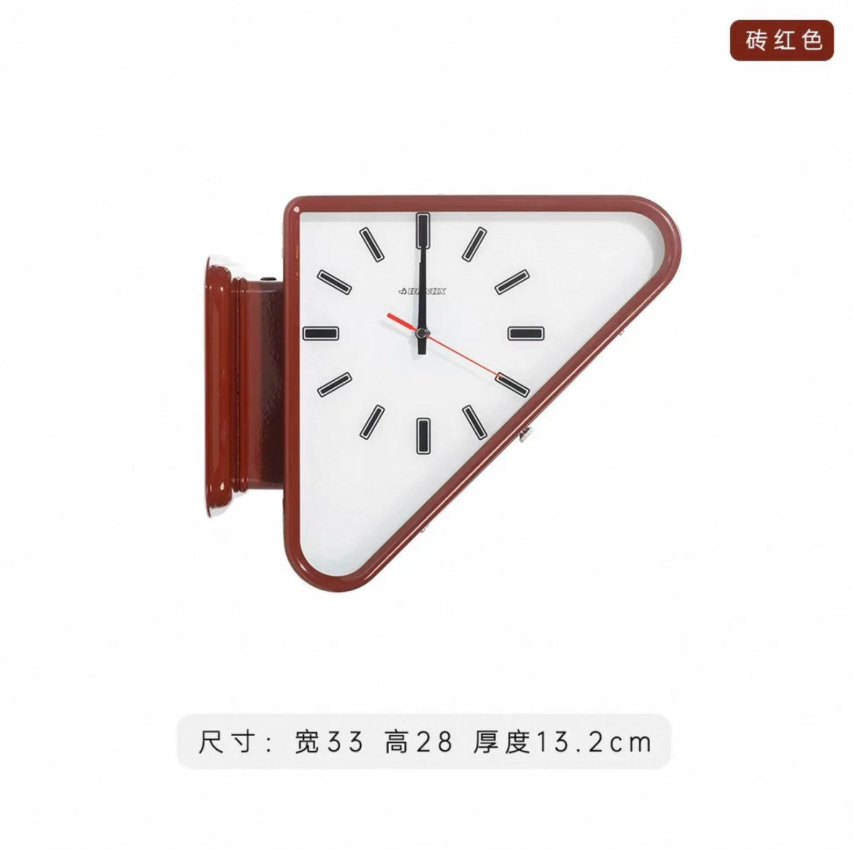 Living Room Minimalism Clocks Two-sided Wall Clocks Triangle Modern Clock Mechanism Silent Design Clock Watch for Decoration