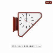 Living Room Minimalism Clocks Two-sided Wall Clocks Triangle Modern Clock Mechanism Silent Design Clock Watch for Decoration