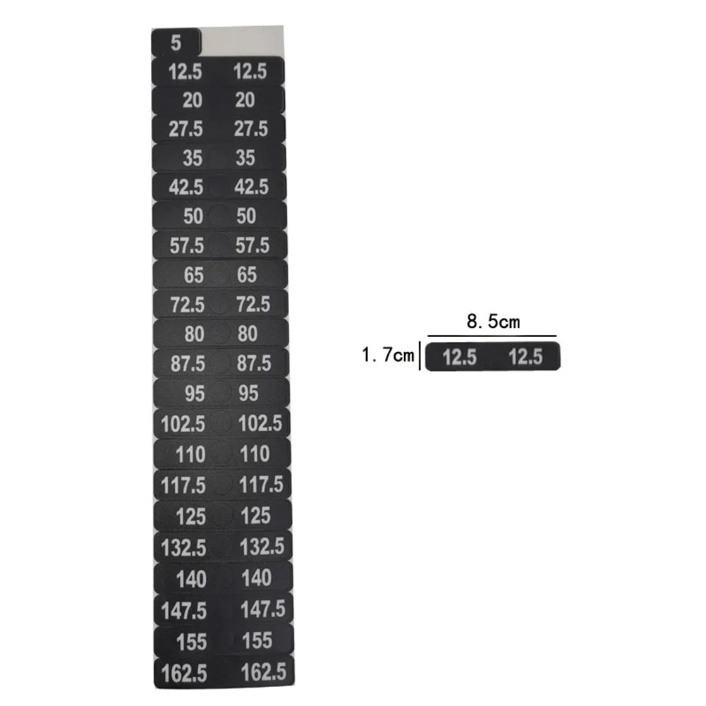 1pc Fitness Equipment Weight Stickers 4.5/7-91/120kg 5-103kg 5-162.5kg Weight Stack Labels Sticker Gym Counterweight Block Parts