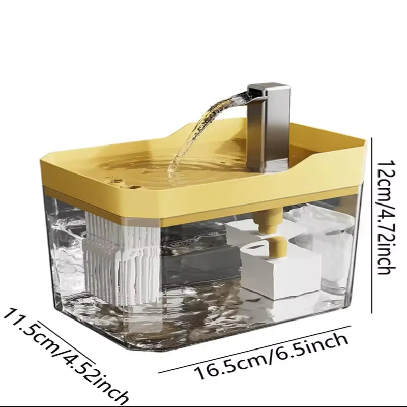 1.5L Cat Water Fountain Auto Filter Pet Water Dispenser USB Live Water Circulation Automatic Drinking Fountain for Cats and Pets