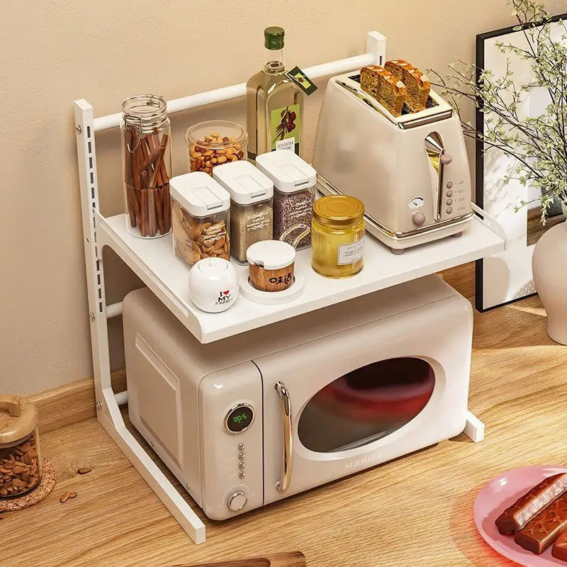Kitchen Microwave Storage Rack Household Oven Integrated Dust-proof Bowl And Dish Drain Knife Holder Storage Rack
