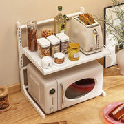 Kitchen Microwave Storage Rack Household Oven Integrated Dust-proof Bowl And Dish Drain Knife Holder Storage Rack