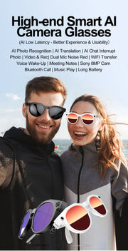 2026New800W Camera AI Glasses Men Color-Changing Smart Translation Glasses Photo Video Recording Waterproof Call SmartSunglasses