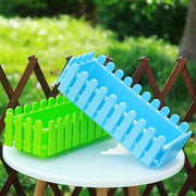 Fence Garden Fence Rectangular Plastic Strip Vegetable and Flower Slot Extra Large Thickened Resin Hydrophilic Fence Basin