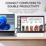Touchscreen Portable Monitor 16/15.6/14/11.6 inch Gaming Laptop Extension Display Travel Monitor for Raspberry Pi/Laptop/PS3/PS4