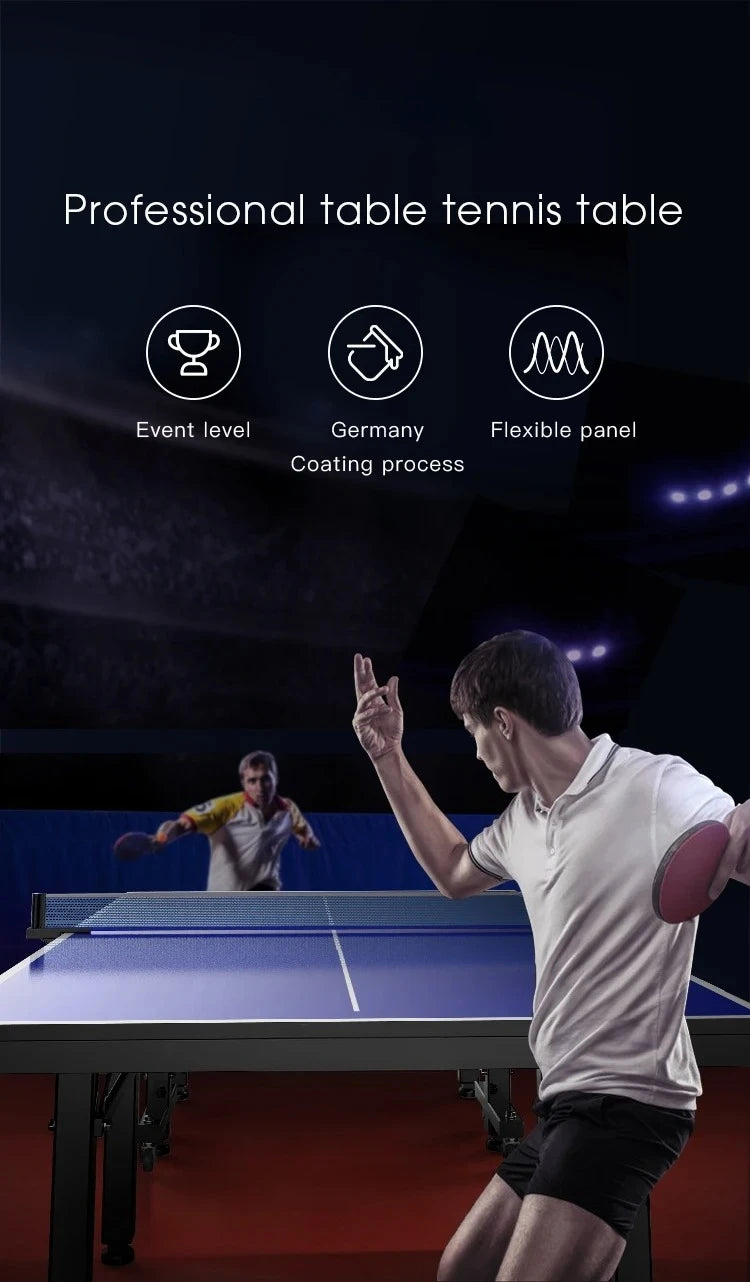 12/16/18/25MM Tennis Table with Wheels Portable Professional Outdoor Indoor Foldable and Removable Singles Practice Tennis Table