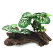 Fish Tank Accessories Artificial Green Plants Green Fish Tank Decorations Aquarium Decor Plastic Plants with Faux Wood Base