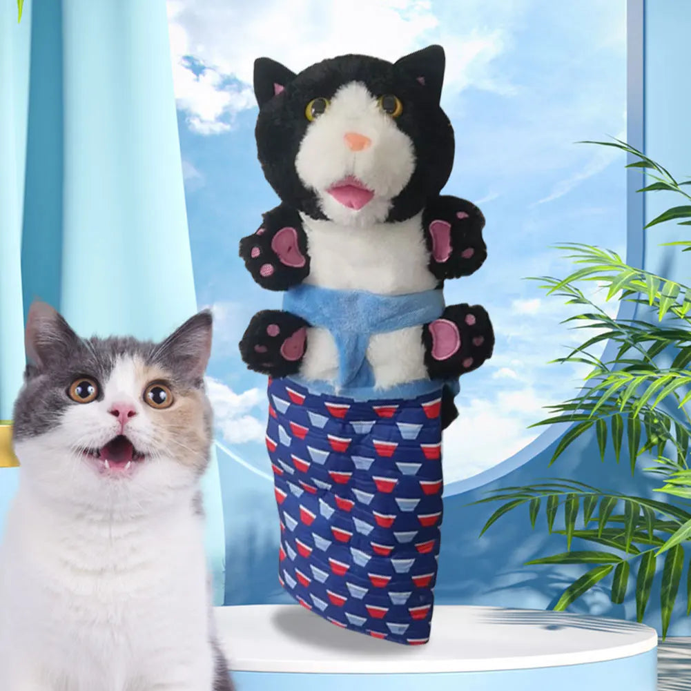 Cats Puppet Wrestler Cat Wrestling Toy  Puppet Interactive Hand Puppet for Indoor Cats Kids Pretend Play and Dog Toys