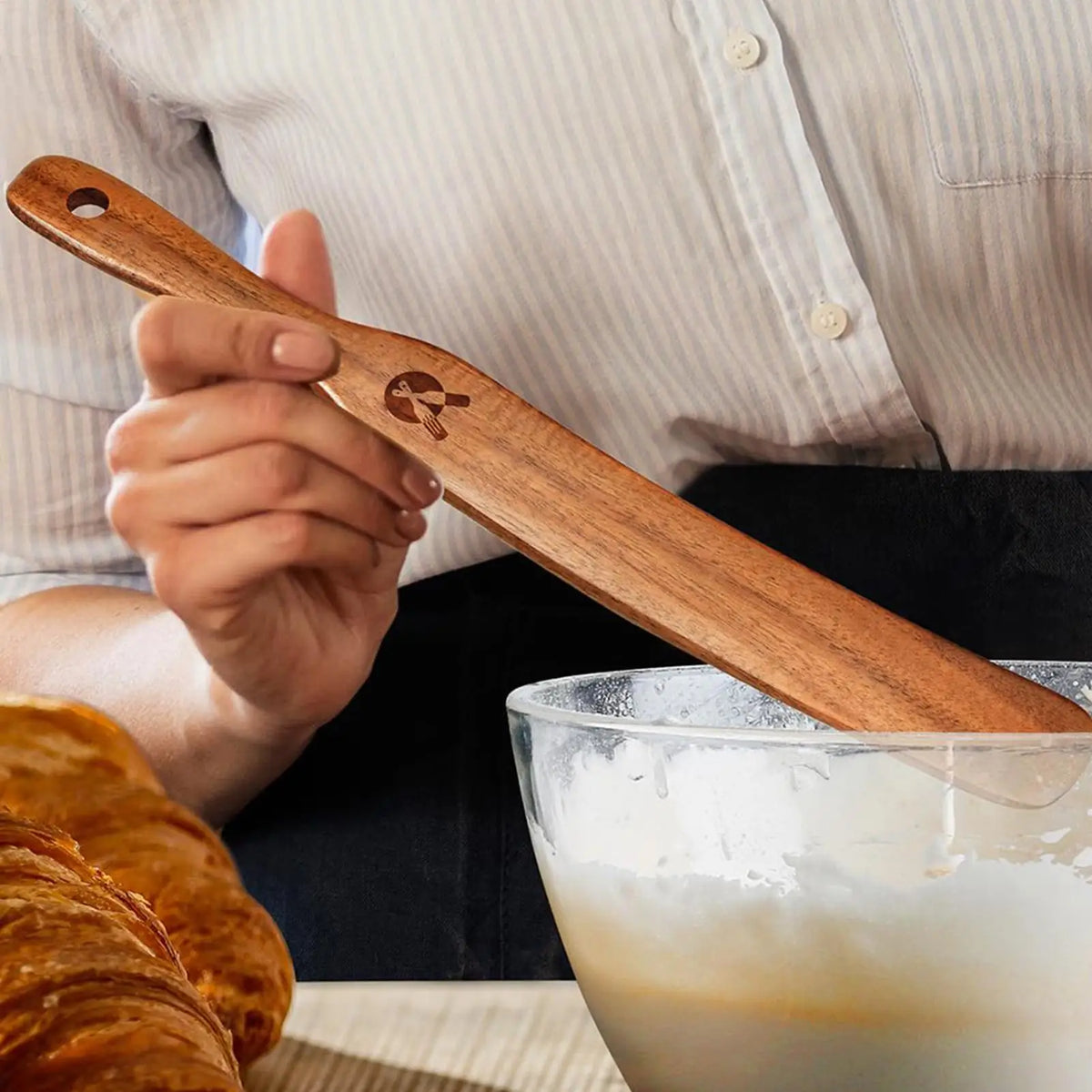 Kitchen Spatulas for Cooking Multifunctional Narrow Jar Scraper Portable Bread Whisk Spatula Thin Paddle Stir Stick Utensil