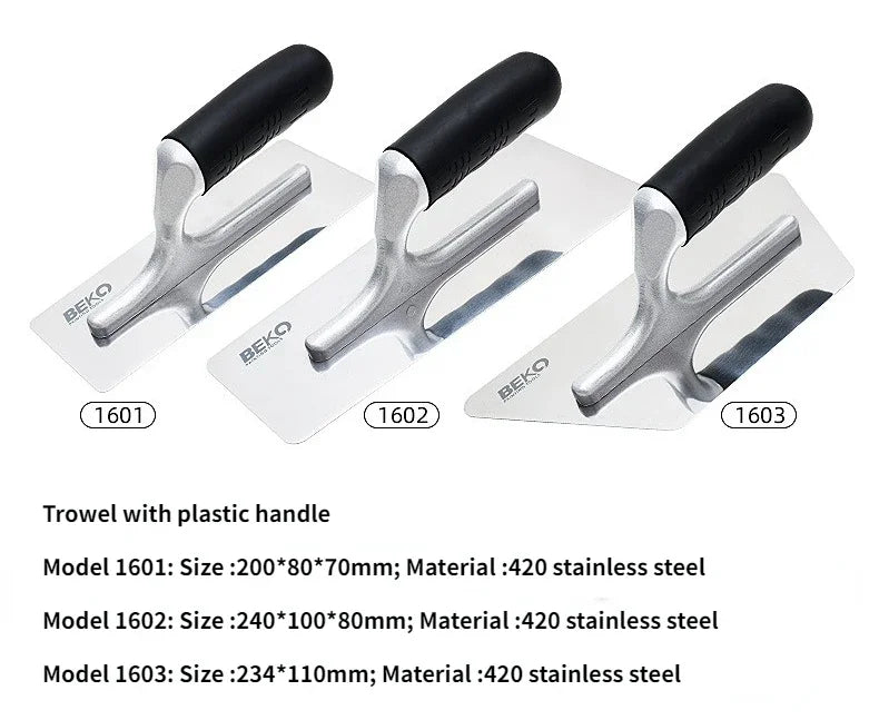 Renovation Tools Stainless Construction Tools Steel Wall Plaster Dust Trowel Trowel Drywall Tools Home Improvement Products