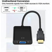 1080P HDMI-compatible To VGA Adapter Converter with Audio Power Supply for PS4 Desktop PC Laptop TV Monitor Projector Computer
