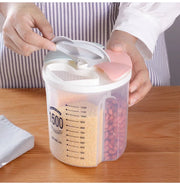 Grain Food Storage Tank and More: Kitchen Storage Box with Moisture-Proof Sealed Cans and Multi Grid Large Capacity Organizers