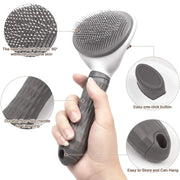 Pet dog brush; cat brush; one-button pet hair removal brush; dog and cat beauty tool; pet hair removal brush.