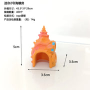 Aquarium Decoratations Fish Tanks Accessories for Fish Shrimp Hiding Shelter Simulation PVC Mini Mushroom Conch House Ornaments