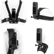 Accessories Kit for Insta 360 X5 X4 x3 Chest Mount Head Strap Backpack Clip Holder Wrist Strap for Insta 360 X5 X4 X3 Accessory
