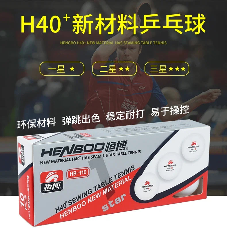 H40+New Material Table Tennis One Star Two Star Three Star Stable Endurance Training Ball