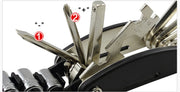 Bicycle Repair Tools Kit, Hex Spoke, Cycling Screwdrivers Tool, Tyre Lever, Allen Wrench, Mountain Bike Multitool