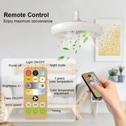 New Ceiling Smart LED Fan Light Living Room Bedroom Modern and Simple Home Intelligent Remote Control Restaurant LED Fan Light