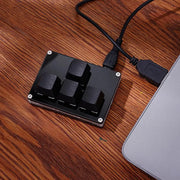 4 keys Mini Keypad Red Switch Programmable Gaming Mechanical Keyboard USB Custom Keyboard For PC Laptop D7L8