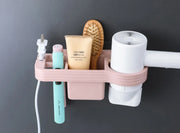Home Accessory Set Storage Shelf, Holder for Storing Hair Dryer, Curling Iron, Bathroom Organizer