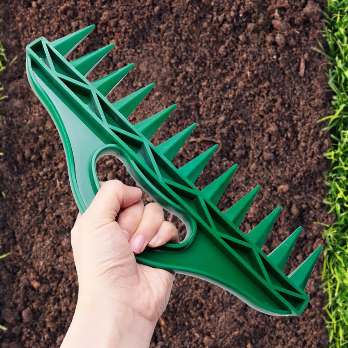 Garden Seed Seeder Durable Plastic Hand Dibbler Garden Seeder Tool 12-Hole Fast Seeding Waterproof Planting Aid Garden Tools