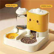 Cute Smiling Cat Automatic Feeder And Water Dispenser Pet Supplies Feeding Organizer Suitable for Cats And Small Dogs