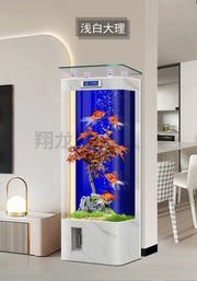 Fish Tanks Accessories New Style Aquarium Fish Bowl Modern Equipment Accent Decoration Aquarium Floor Furniture Acquario Lsyg