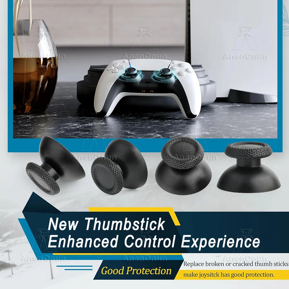 PS5 Controller Thumbstick Premium Replacement Parts Anti-Wear Non-slip ABS + Rubber Joystick Analog Stick Durable Accessories