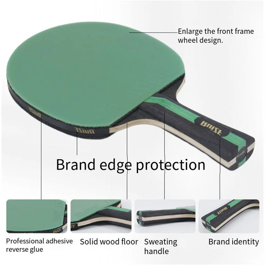 Professional Table Tennis Racket High Elasticity Single And Double Exercise Training Competition Racket For Beginers