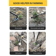 4 Teeths - Multifunctional Hand Weeder for Garden - Durable & Portable Garden Weeding Tool for Vegetable Gardening & Farm Planti