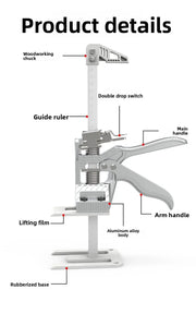 Hand Lifting Tool Set Labor-Saving Arm Jack Door Panel Drywall Board Lifter Lifting Cabinet Tile Height Adjuster Elevator Tool