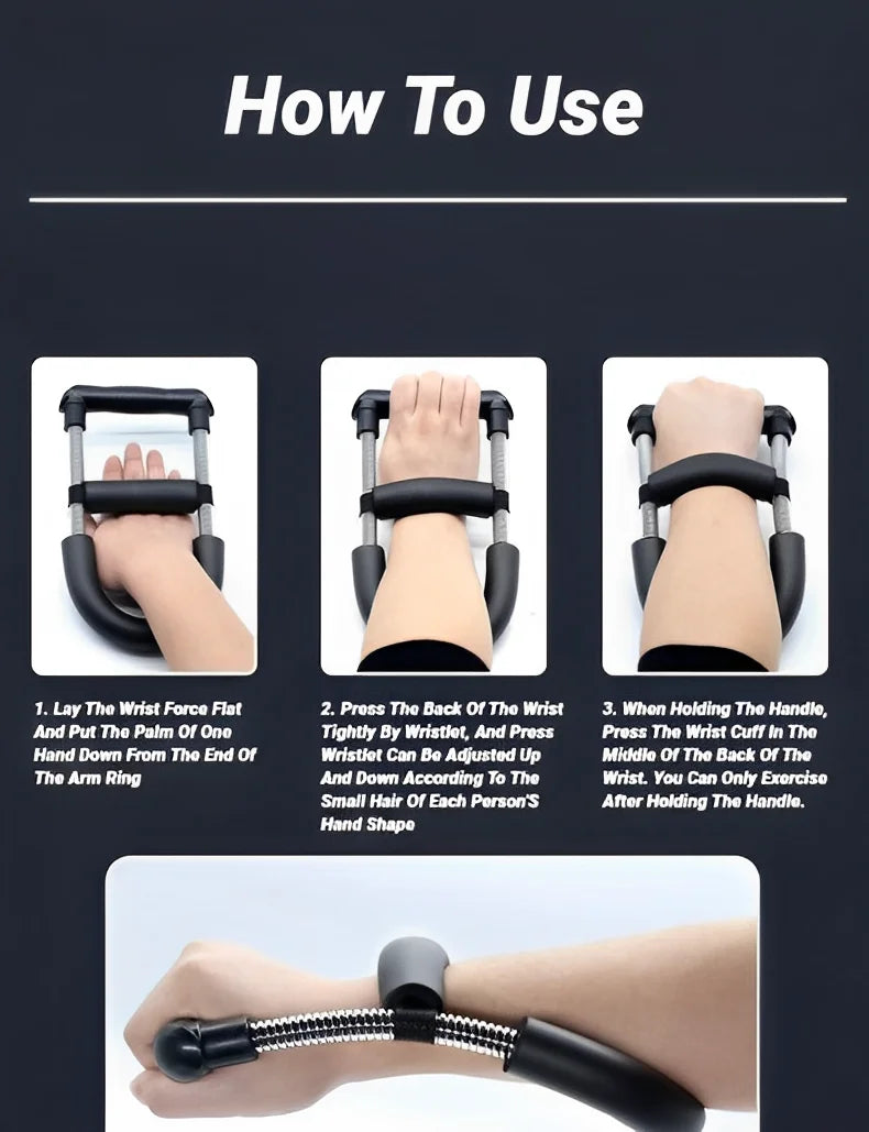 Adjustable Forearm Hand Trainer Wrist Exercises Force Power Strengthener Fitness Equipment Wrists And Strength Grips Workout