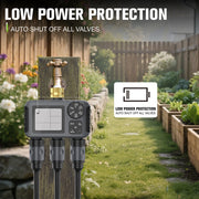 Garden Water Timer Irrigation System 3-Outlet Digital Garden Sprinkler Programmer Rain Delay Automatic Watering for Garden Lawn