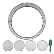 Garden Soil Sifter With 4 Mesh ScreensStainless Steel Rock Sifter Filter Mesh Flower Plant Nursery Soil Sifter For Soil Stone