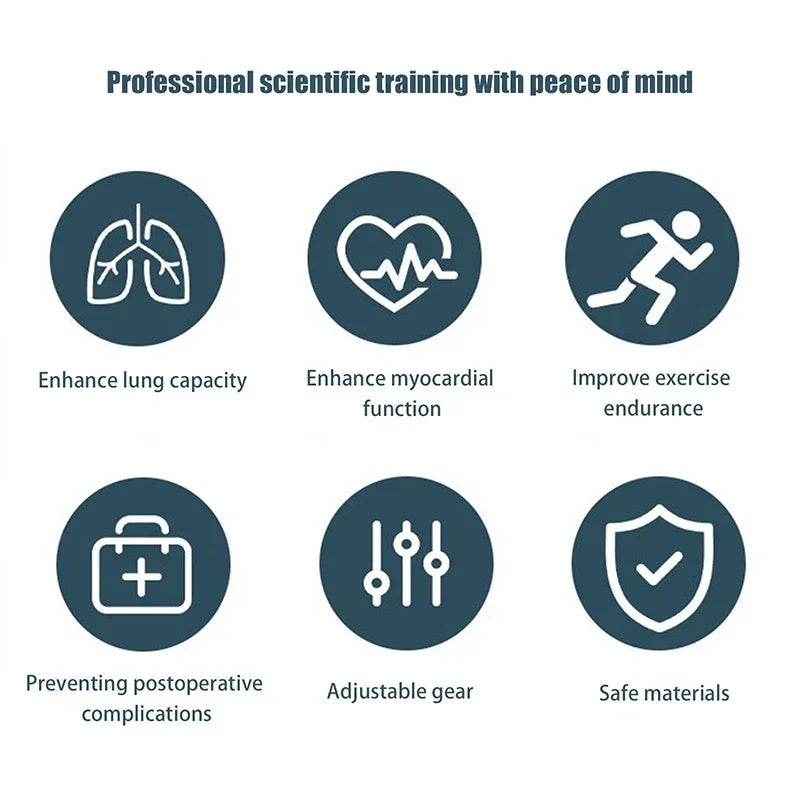 Physical therapy rehabilitation exercises, sports exercise equipment for the heart and lungs, portable respiratory trainer