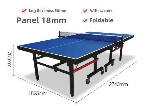 12/16/18/25MM Tennis Table with Wheels Portable Professional Outdoor Indoor Foldable and Removable Singles Practice Tennis Table