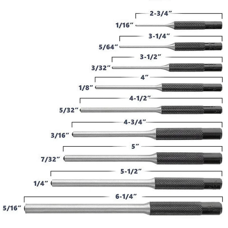 9pcs Roll Pin Punch Set Tools Kit Tool Chisel for Grip Gunsmith Jewelry and Watch Gun Repair Handyman Handwear Remover Tools