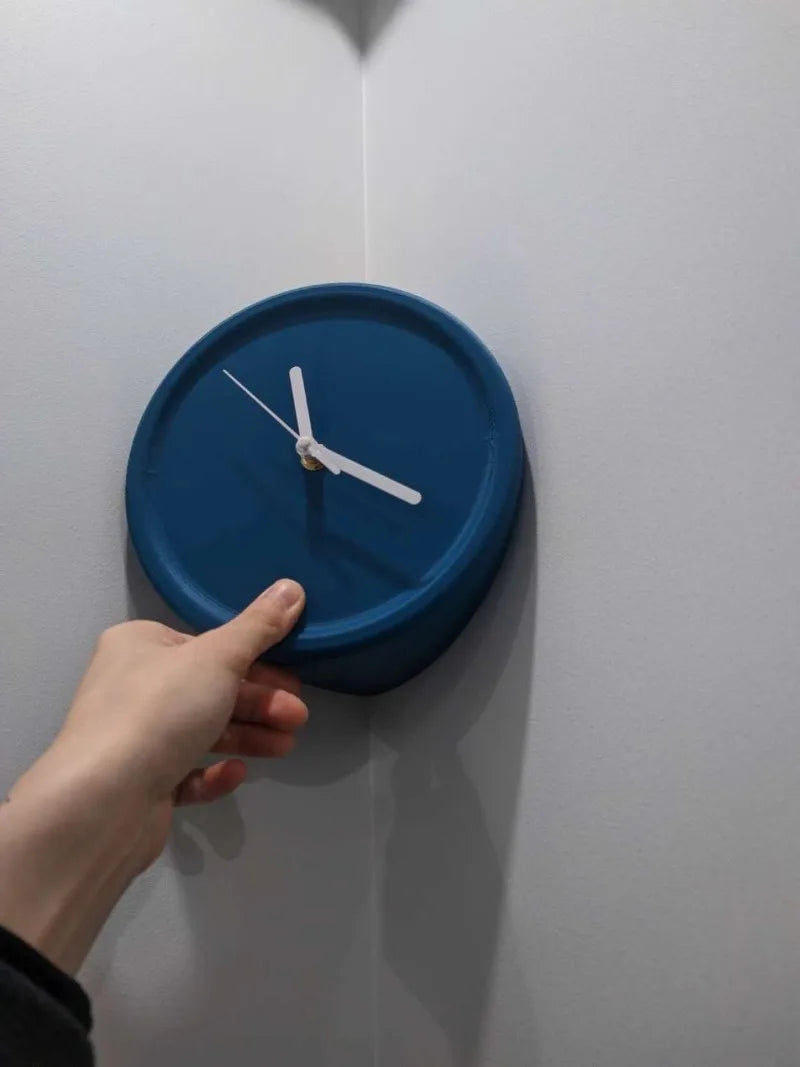Living Room Silent Wall Clocks Simple Non-Ticking Punch-Free Corner Wall Clock Bedroom Technology Luxury Art Home Decoration