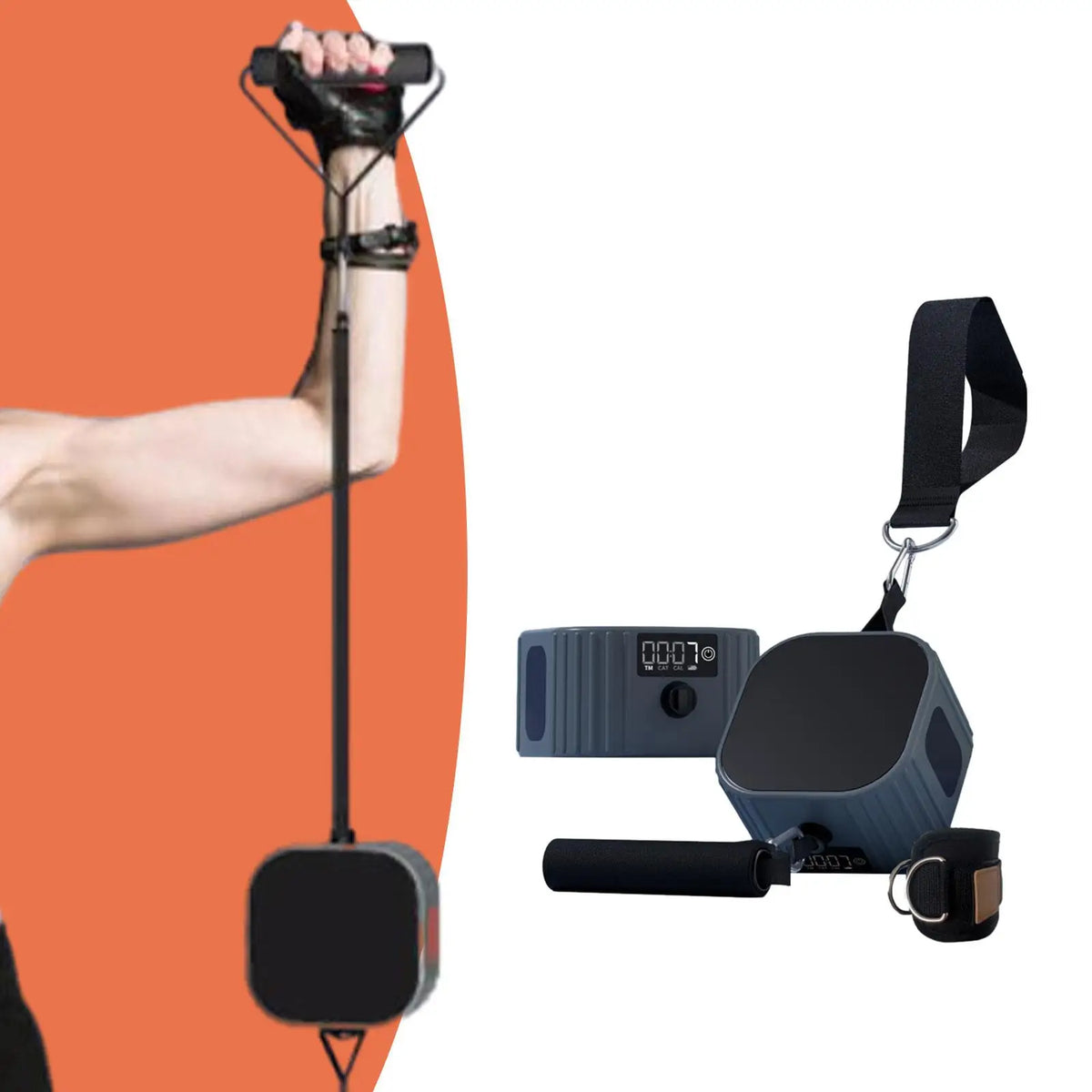 Fitness Equipment Adjustable Resistance Electric Counting LCD Display Strength Trainer for Yoga Adults Exercise Workout Shoulder