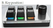 6 Keys 1 Knob RGB Programming Macro Gaming Knob Keypads Mini Custom Programming Keyboard USB Mechanical Keyboard for Photoshop