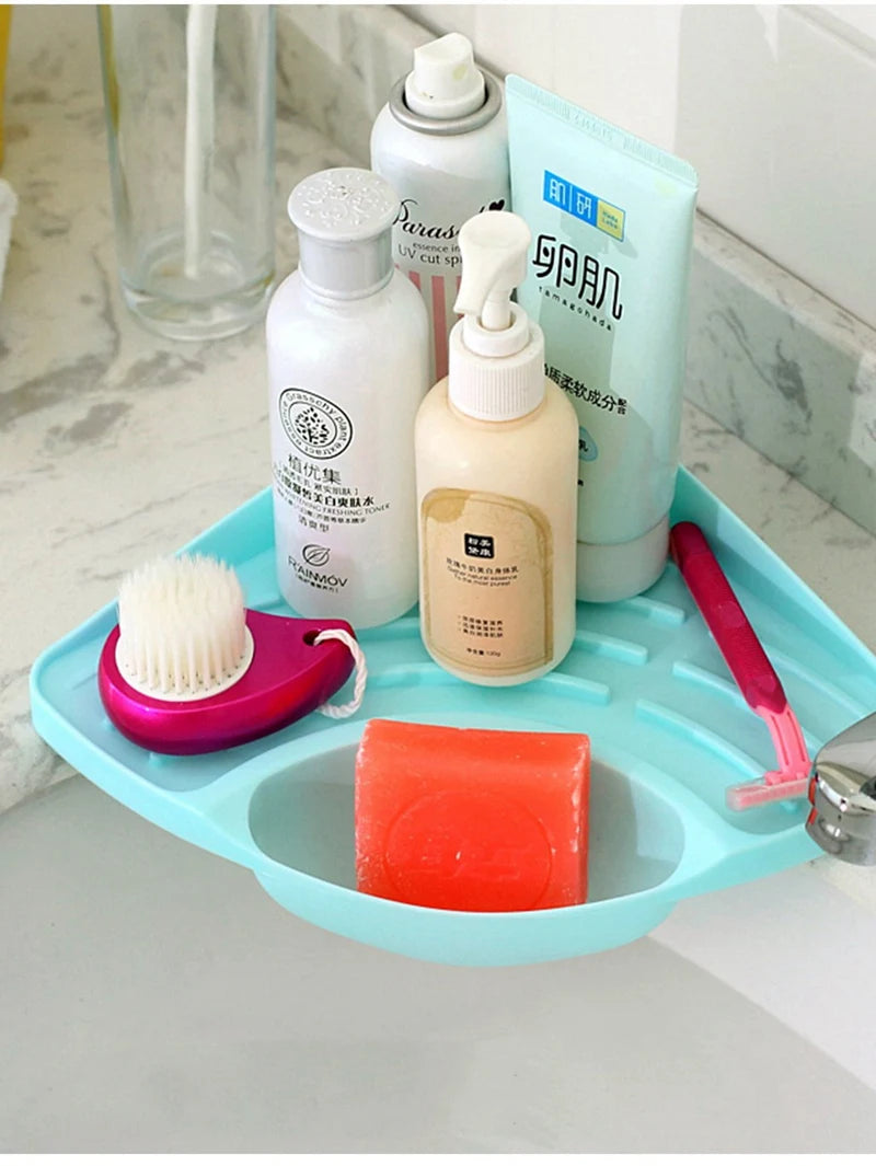 Kitchen Sink Corner Drain Basket Shelf Fruit Vegetable Drain Basket Sink Drain Rack Sponge Holder Organizer Kitchen Accessories