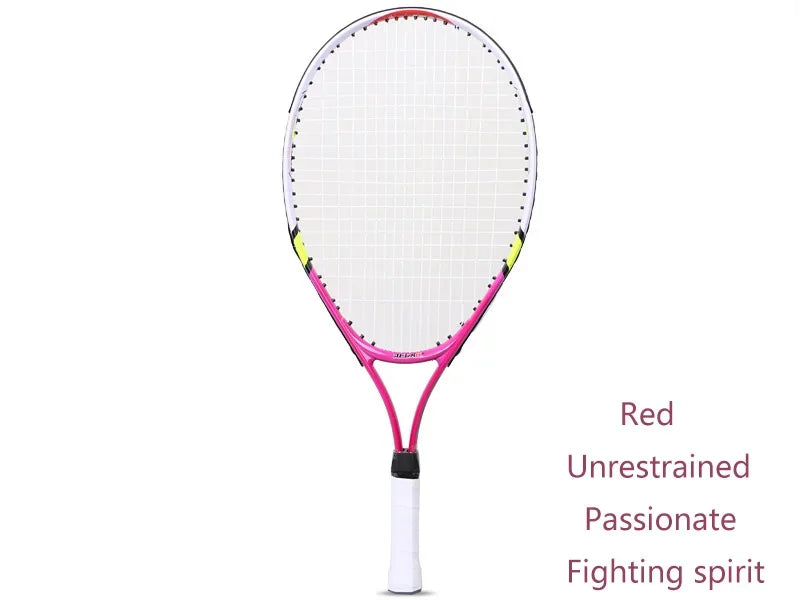 Hot Sale 23 Inch Special Tennis Racket for Teenagers Aluminum Alloy Tennis Racket Strong Nylon Wire for Children's Training 1pcs