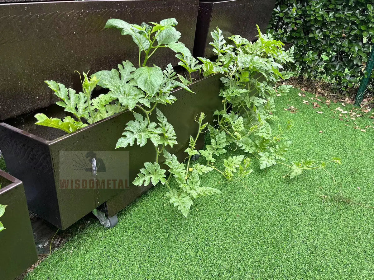 Garden Planter Flower Box Garden Bed Raised 3-tier Mobile Garden Balcony Planter Trolley With 4 Wheels Easy Movable and Fixed