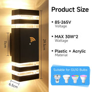 Smart Wall Lights Motion Sensing Outdoor Led Wall Lamps Waterproof 110v 220v For Porch Lamps Backyard Garden Garage Decor